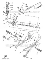 SUPPORT / REPOSE PIEDS pour Yamaha TZ 1997
