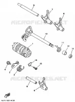BARILLET DE SELECTION / FOURCHETTES pour Yamaha TZ 1997