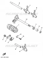 BARILLET DE SELECTION / FOURCHETTES pour Yamaha TZ 1997