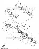 VILEBREQUIN / PISTON pour Yamaha TZ 1997