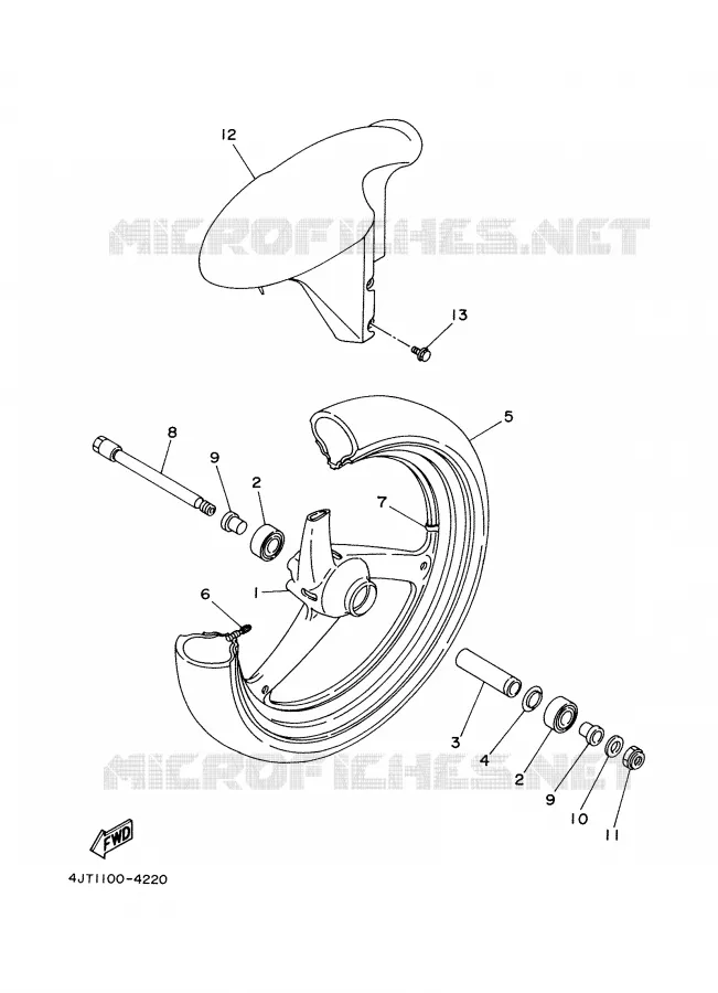 ROUE AVANT Yamaha MOTO 125 2000 TZ  TZ125