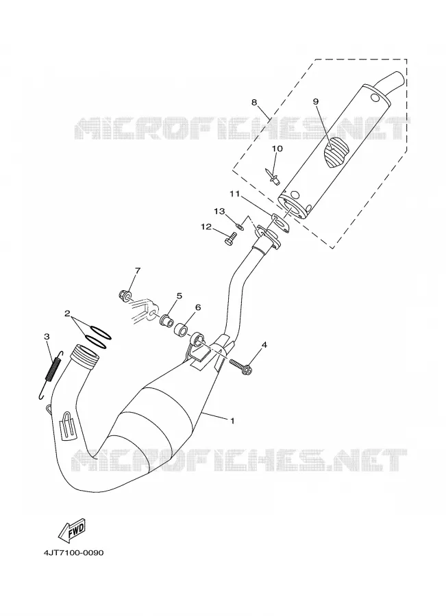 ECHAPPEMENT Yamaha MOTO 125 2000 TZ  TZ125