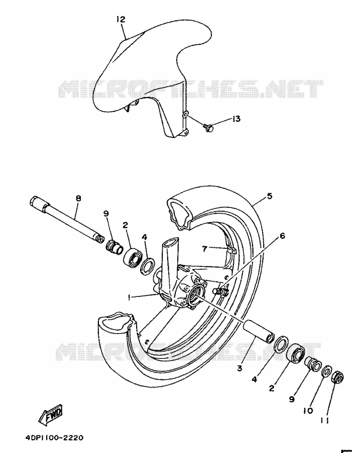 ROUE AVANT Yamaha MOTO 250 1995 TZ  TZ250