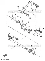 AXE DE SELECTEUR / PEDALE pour Yamaha TZ 1996