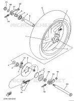 ROUE ARRIERE pour Yamaha TZ 1996