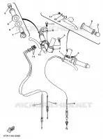 GUIDON ET CABLES pour Yamaha TZ 1996