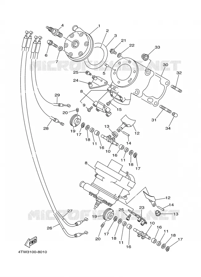 CULASSE Yamaha MOTO 250 2000 TZ  TZ250