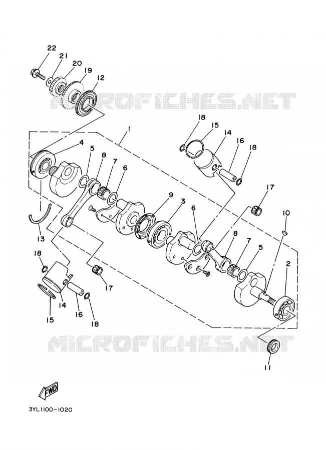 VILEBREQUIN / PISTON Yamaha MOTO 250 2000 TZ  TZ250
