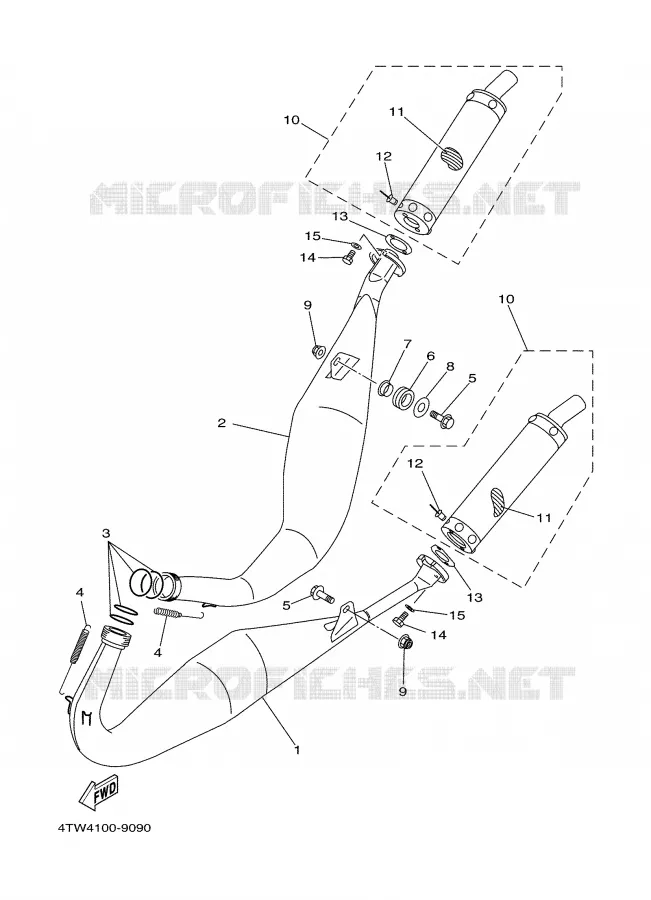 ECHAPPEMENT Yamaha MOTO 250 2001 TZ  TZ250