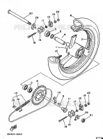 ROUE ARRIERE pour Yamaha TZ 1986