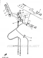 GUIDON ET CABLES pour Yamaha TZ 1986
