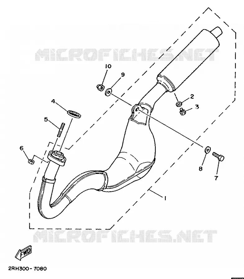 ECHAPPEMENT Yamaha MOTO 125 1987 TZR  TZR125