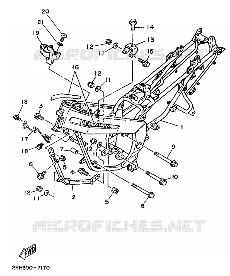 CADRE Yamaha MOTO 125 1987 TZR  TZR125