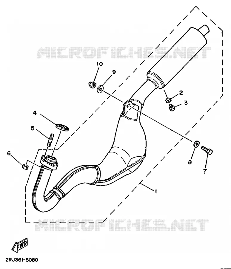 ECHAPPEMENT Yamaha MOTO 125 1988 TZR  TZR125