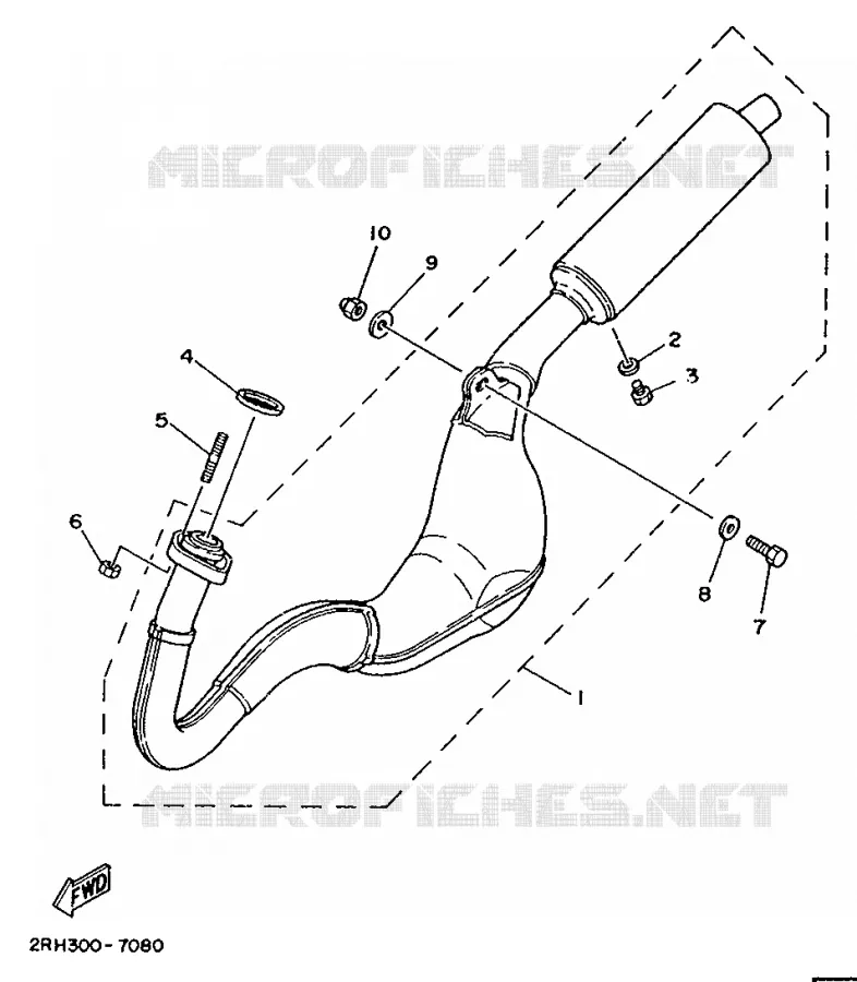 ECHAPPEMENT Yamaha MOTO 125 1990 TZR  TZR125