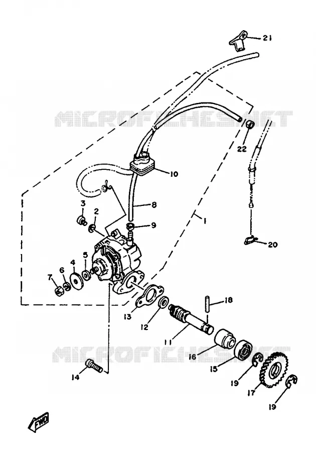 POMPE A HUILE Yamaha MOTO 125 1991 TZR  TZR125
