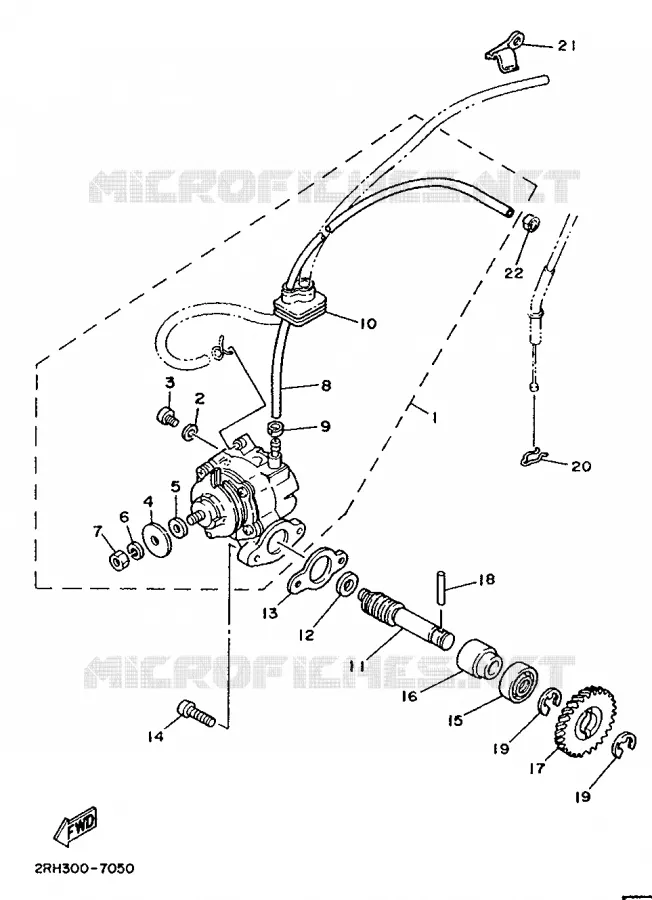POMPE A HUILE Yamaha MOTO 125 1992 TZR  TZR125