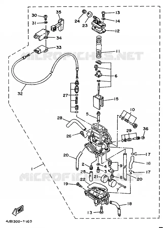 PIÈCES OPTIONNELLES - CARBURATEUR - AUTRICHE Yamaha MOTO 125 1995 TZR  TZR125