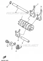 BARILLET DE SELECTION / FOURCHETTES pour Yamaha TZR 1997