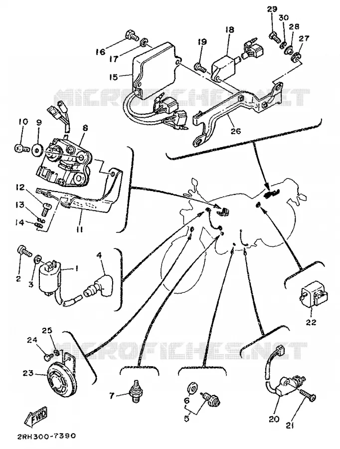 PARTIE ELECTRIQUE 2 Yamaha MOTO 125 1987 TZR  TZR125L