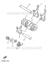 BARILLET DE SELECTION / FOURCHETTES pour Yamaha TZR 1989