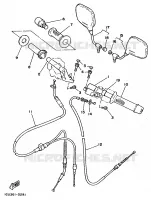 GUIDON ET CABLES pour Yamaha TZR 1989