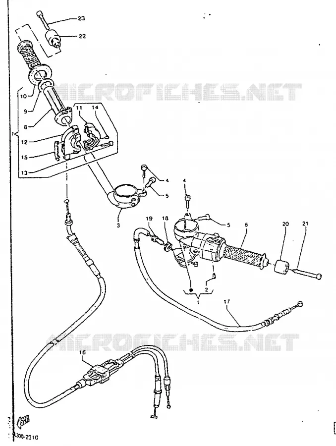 GUIDON ET CABLES Yamaha MOTO 125 1992 TZR  TZR125R