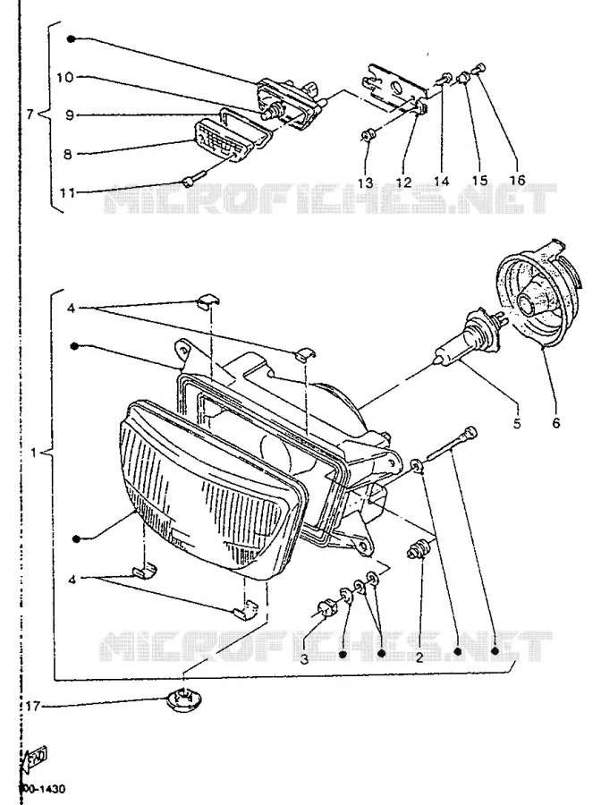PHARE  Yamaha MOTO 125 1992 TZR  TZR125R