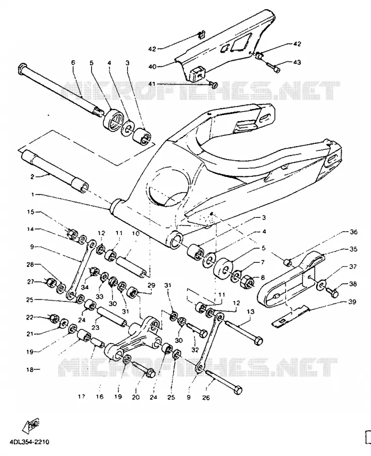 BRAS ARRIERE Yamaha MOTO 125 1992 TZR  TZR125R