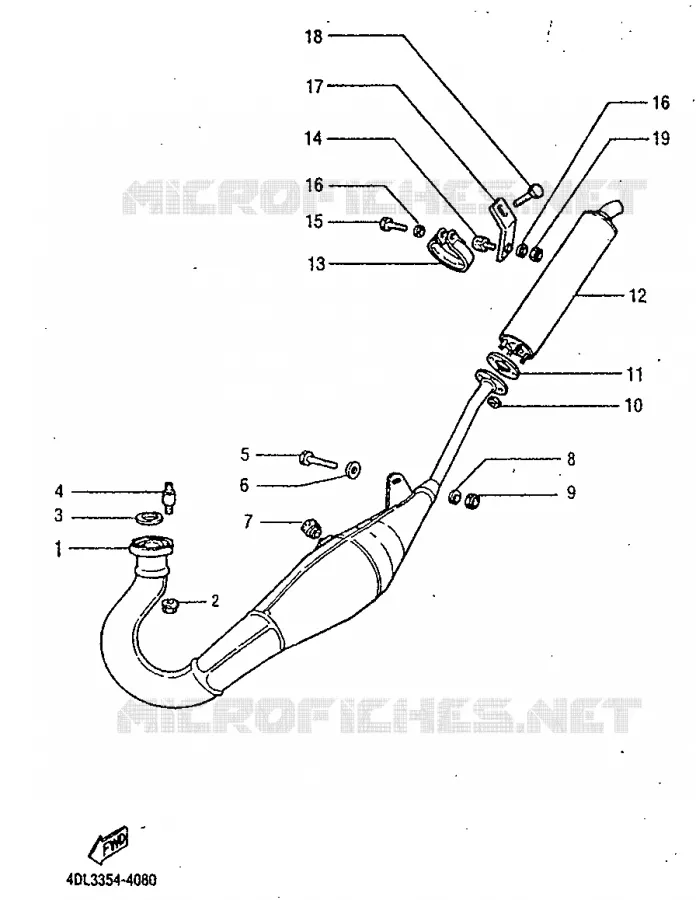 ECHAPPEMENT Yamaha MOTO 125 1994 TZR  TZR125RR