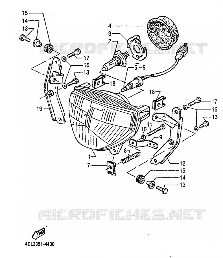 PHARE  Yamaha MOTO 125 1994 TZR  TZR125RR