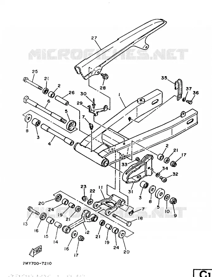 BRAS ARRIERE Yamaha MOTO 250 1987 TZR  TZR250