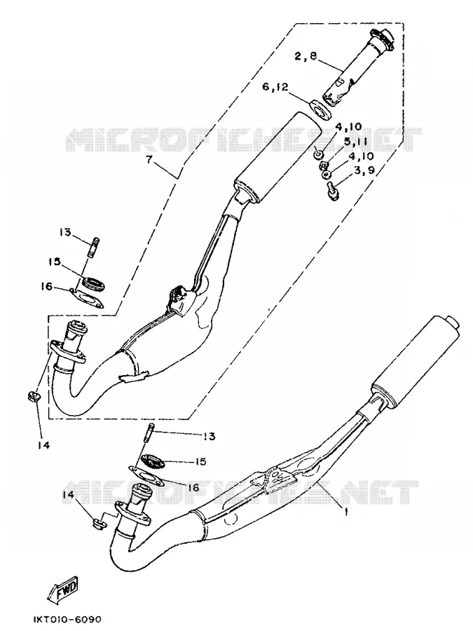ECHAPPEMENT Yamaha MOTO 250 1988 TZR  TZR250