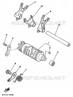 BARILLET DE SELECTION / FOURCHETTES pour Yamaha TZR 1989