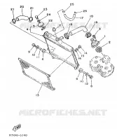 RADIATEUR / DURITES pour Yamaha TZR 1989