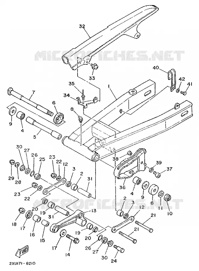 BRAS ARRIERE Yamaha MOTO 250 1989 TZR  TZR250