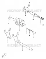 BARILLET DE SELECTION / FOURCHETTES pour Yamaha TZR 1998
