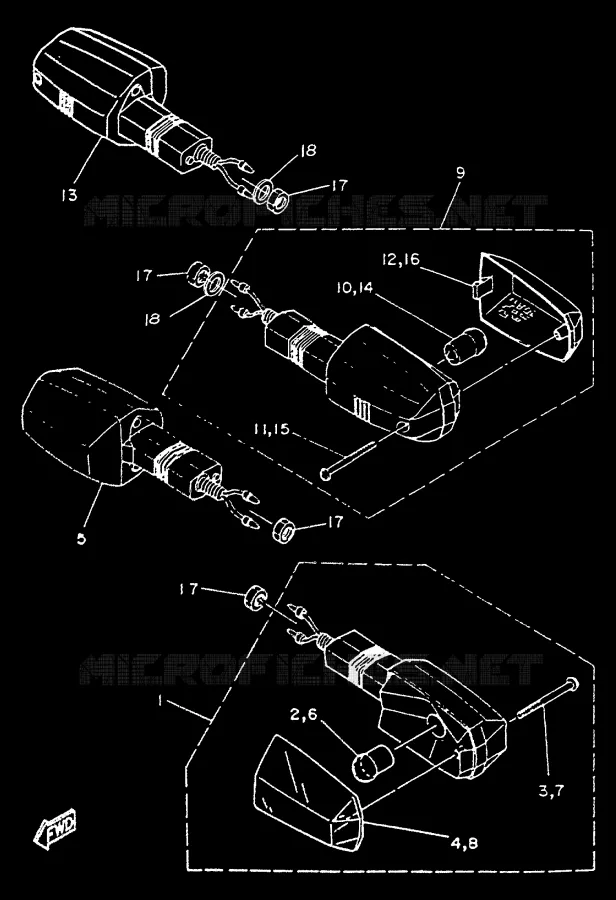 CLIGNOTANT Yamaha MOTO 50 1999 TZR  TZR50