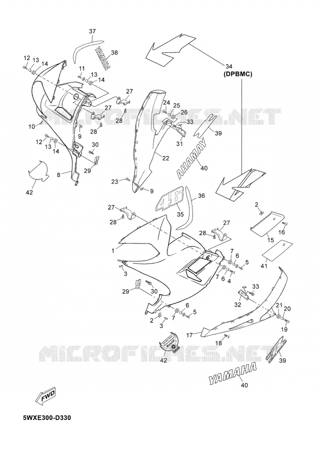 CARENAGES 2 Yamaha MOTO 50 2005 TZR  TZR50