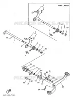 AXE DE SELECTEUR / PEDALE pour Yamaha F1-Z 1997