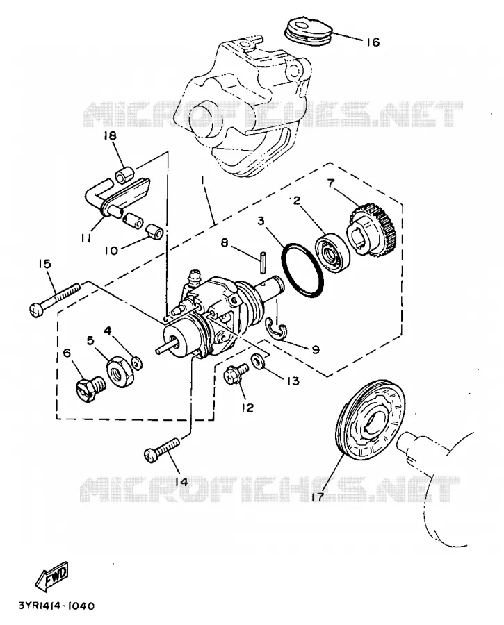 POMPE A HUILE Yamaha SCOOTER 110 1997 F1-Z  V110ZE
