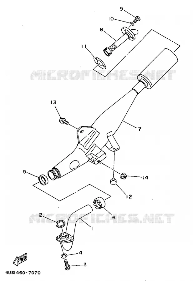 ECHAPPEMENT Yamaha SCOOTER 110 1997 F1-Z  V110ZE