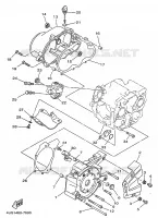 CARTER   MOTEUR 1 pour Yamaha F1 1997