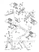 SUPPORT / REPOSE PIEDS pour Yamaha VMAX 1988