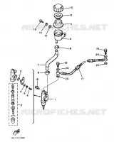 MAITRE CYLINDRE DE FREIN ARRIERE pour Yamaha VMAX 1988