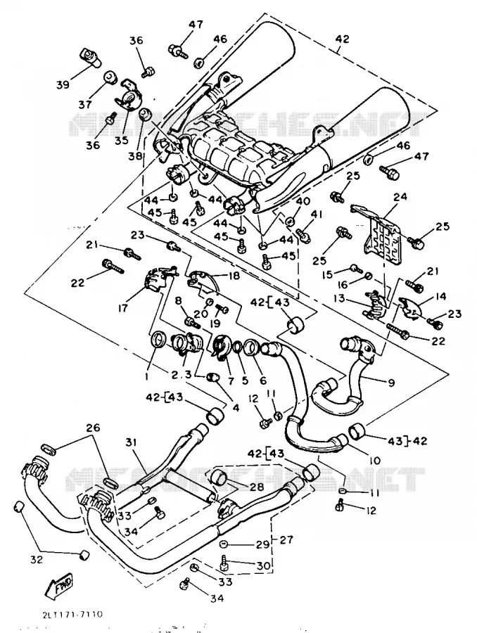 ECHAPPEMENT Yamaha MOTO 1200 1989 VMAX  V-MAX12