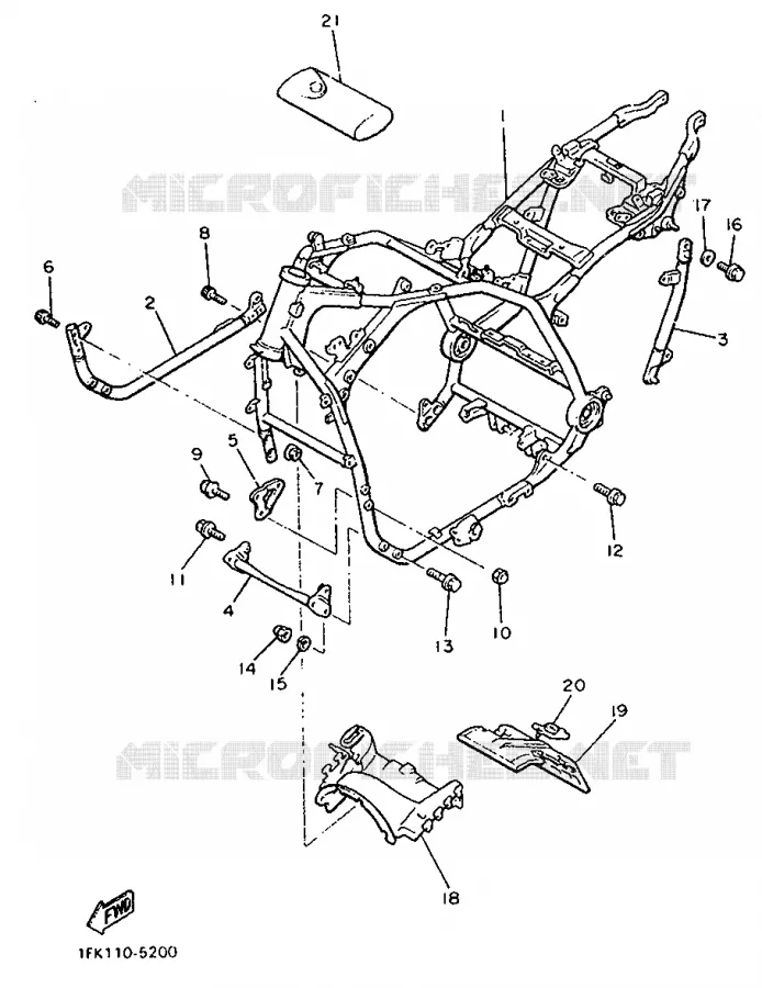 CADRE Yamaha MOTO 1200 1990 VMAX  V-MAX12