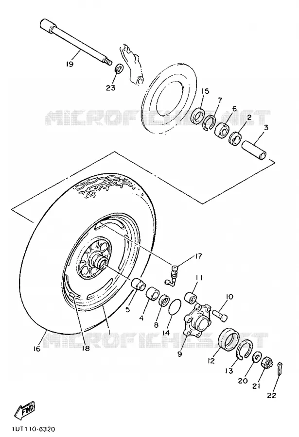 ROUE ARRIERE Yamaha MOTO 1200 1990 VMAX  V-MAX12