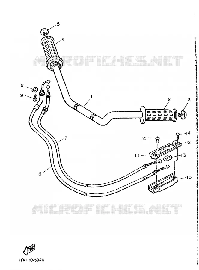 GUIDON ET CABLES Yamaha MOTO 1200 1992 VMAX  V-MAX12
