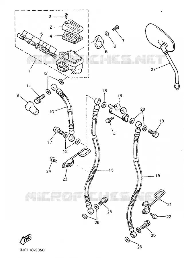 MAITRE CYLINDRE AVANT Yamaha MOTO 1200 1993 VMAX  V-MAX12